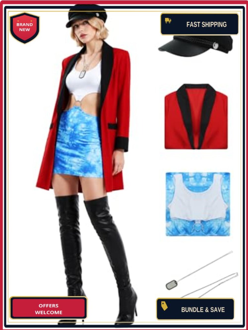 Pretty Lady Costume Vivian Ward Cosplay Dress Jacket Hat